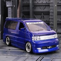 1:32 Elgrand FABULOUS MPV Alloy Car Model Diecasts Metal Vehicles Car Model Simulation Sound and Light Collection Kids Toys Gift