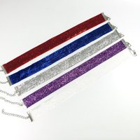Shiny Christmas Velvet Chokers Necklaces for Women Girls Multicolor Wide Vintage Retro Collar Necklace Gothic Fashion Jewelry