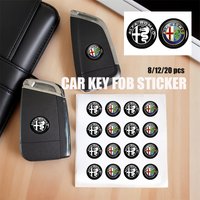 8/12Pcs For Alfa Romeo 15mm Car Remote Key Stickers Car Door Badge Emblem Car Accessories 159 Giulietta 156 147 Mito GT Stelvio