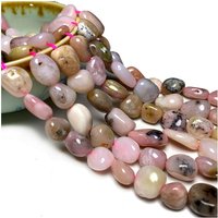 AliExpress LUOMAN XIARI Fine 100% Natural Stone Pink Opal Irregular Gravel Gemstone Spacer Beads For Jewelry Making DIY Bracelet Necklace 15''
