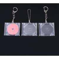 Mini NFC CD Disc Case Keychain Functional Album Key Holder DIY Backpack Pendant Small Decor Accessory