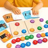 Children's Wooden Number Decomposition Addition Subtraction Operation Montessori Logical Thinking Training Math Educational Toys