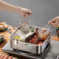 Hot Pot Colander Filter with Hook Stainless Steel Strainer Spoon French Fries Pasta Food Skimmer Home Kitchen Cooking Tools