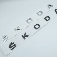 1Pcs For Skoda 3D High Quality Car Letter Front Hood Emblem Rear Tail Trunk Decals Badge Sticker Decal Styling Car Accessories