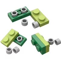 50Pcs Special Stud Inverters Building Block MOC Parts Creative Toy For Cheating Piece With Small Dot Back to Back Cylinder Brick