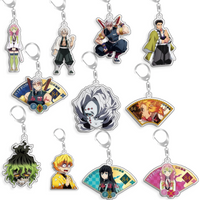 For Demon Slayer Rengoku Kyojuro Daki Agatsuma Zenitsu Gyutaro Acrylic Selfmade Cartoon Anime Keychain Pendant Toy Gift 5cm