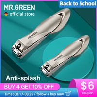 MR.GREEN coupe-ongles en acier inoxydable Anti éclaboussures coupe-ongles outils de manucure bionique Design coupe-ongles pédicure ciseaux
