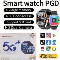 New 4G PGD Smart Watch Dual Camera 64GB/16GB Memory GPS WiFi IP68 Waterproof Telephone SIM Card Smartwatch Support Download APP