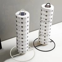 1Pcs Durable One-handed Tear Roll Paper Towel Holder Vertical Black/Silver Napkins Rack Free Standing Tissue Stand