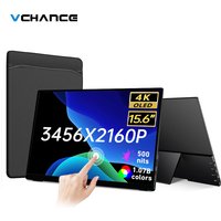 15.6inch 4K OLED Touch Screen Portable Monitor 500Nit USB-C HDMI-Compatible External 16:10 Gaming Display for Xbox Switch Laptop