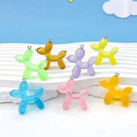 10pcs Simulated Colorful Glow Bubble Dogs Resin Charms Accessories Pendants Handmade Jewelry DIY Earring Necklace