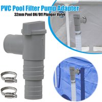 PVC Pool Hose Adapter 32mm Pool On/Off Plunger Valve Leak Proof Sealed Replacement for Outdoor Equipment Parts