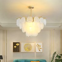 Modern Luxury Glass Led Chandelier Metal For Living Room Center Table Dining Bedroom Home Decor Lighting Fixture Pendant Lamps