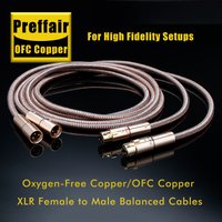 Hifi OFC Pure Copper XLR Cable High Quality XLR Audio Balanced Wire Interconnect Amplifier Audiophile Cable Gold Plated Plug CD