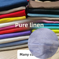 Natural Pure Linen Fabric for Breathable DIY Sewing Shirt Dress Wide-leg Pants Tops Clothing Fashion Wholesale Cloth Material