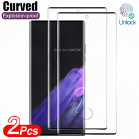 2Pcs Curved Tempered Glass Screen Protector For Samsung Galaxy S24 S20 S22 S23 Ultra Plus S21 FE Note 8 10 20 Plus S10 S9 Glass