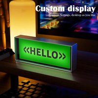 Smart Quantum Clock Night Light with APP - Digital Photo Frame, Touchscreen Weather Calendar Display for Gaming Room/Home Decor