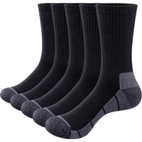 YUEDGE Mens Athletic Cushioned Crew Socks For Men, Moisture Wicking Odour Free Breathable Cotton Casual Everyday Work Socks