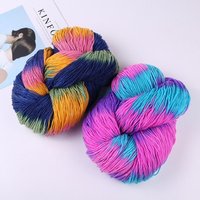 Warm Acrylic Wool Yarn Segment Dyed Mixed Color Knitting Crochet Thread Hand-woven Scarf