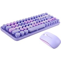 Mofii 2.4G Wireless Keyboard and Mouse sets Colorful Keyboard and Mouse Multi Device Keyboard Kit Compatible with Desktop Laptop