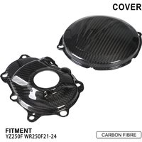 Funparts For YAMAHA Motocycle Engine Clutch Magneto Cover Protective YZ250F WR250F YZ WR 250F 2021 2022 2023 2024 Carbon Fiber