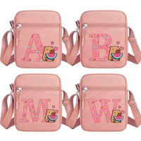 Capibara Fashion Nylon Shoulder Bag for Men Women Cartoon Letter Printed Crossbody Bags Students Portable Phone Storage Pouch