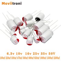 15pcs DIP Solid Electrolytic Capacitor 6.3v 10v 16v 25v 35v 50V 100uf 220uf 330uf 470uf 560uf 680uf 820uf 1000uf 1500uf 2200uf