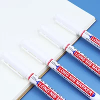 2cm White Long Head Marker Pens Fine Tip Non-Toxic Quick-Dry Alcohol Based Pen Deep Hole Marking for Metal Wood Drawing Graffiti