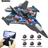 RC Plane with Camera Helicopter Remote Control Aircraft Obstacle Avoidance Fighter 2.4G Airplane EPP Foam Plane Children Toys