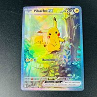 2026 English Pikachu ex SAR Full Art Holo DIY Textured Card - Mint Rare Pokemon Collectible Card