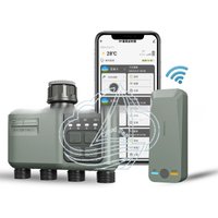 Smart Remote-Controlled 4-Way Automatic Garden Watering System, WiFi Irrigation Timer for Outdoor Plants