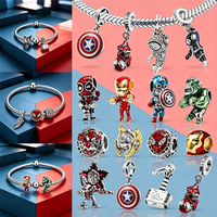 DIY Marvel Iron Man, Spider-Man,Guardians of the Galaxy Charms Bead Pendant Compatible Bracelet Necklace Beads for Jewelry Gifts