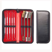 9pcs/Set Toy Gun Cleaning Kit 3 Brass Steel Brushes 6 Stainless Steel Pick Rifle Cleaning Tool