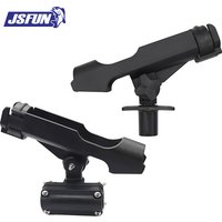 JSFUN Universal Fishing Rod Holder Adjustable 360° - Boat/Kayak/Shore Mount Compatible, Durable ABS Material with Mounting Kit