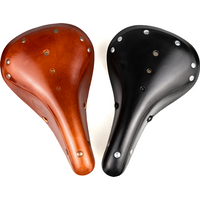 AliExpress WALGUN Retro handmade cowhide bicycle saddle cycle seat comfortable Renaissance 175mm saddle brown bike saddle bike accessories