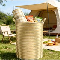 1 Large Capacity Clothes Basket, Foldable Household Bathroom Storage Bucket, Toy Clothing Storage Basket, Laundry Bag