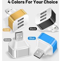 3 Ports USB Slots Adaptor Extender USB2.0 3 In 1 Multiple USB Interface Extender For Phone Tablet Laptop Car Electronics USB Hub