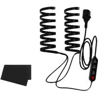 AliExpress NONE Electric Bike Heated Handlebar Grips 36-72V With Three-Temperature Settings And PTC Heating Technology For Winter Riding, Black