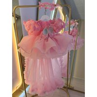 Custom JDY High Couture Heavy Industry Flower Girl Dress Wedding Banquet Gown Birthday Party Pageant فساتين اطفال