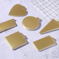 100 Stück Mini-Kuchen bretter goldene Pappe Mousse Kuchen Basis runde quadratische Rechteck Dessert Display Teller Gebäck Dekorations werkzeuge