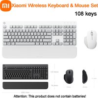 Xiaomi Wireless Keyboard & Mouse Set 108 Keys 2.4GHz Wireless Connection USB-A interface 1200 DPI Sensor with Sponge Hand Stand