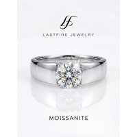 Luxury Shiny 1CT D Color Certified Moissanite Diamond Wedding Rings For Men Real 925 Sterling Silver Top Quality Jewelry