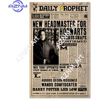 Harry Potter Poster Vintage Magic Newspaper Art Print Retro Movie Wall Art Canvas Painting Living Room Home Decor