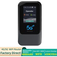 5G SA NSA Pocket Mini WiFI SIM&Esim UNISOC V510 Modem Pocket Mobile Portable Hotspot Wi-Fi Indoor WiFi6 Router 4000mAh