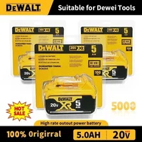 100% Genuine DeWALT 20V Battery, 6000mAh Rechargeable Lithium Ion Battery, Dewalt DCB200 DCB206 Power Tool Replacement Battery
