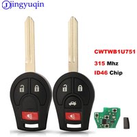 jingyuqin 3/4 B ASK 315MHZ New Remote Key For Nissan Oem Factory Keyless Entry 46 Chip Fob Transmitter For CWTWB1U751 H0561