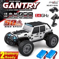 50 or 80KM/H Rc Cars 1/16 Off Drift Road 4WD with LED 2.4G Waterproof Remote Control Monster Truck for Adults and Kids Toy Gift