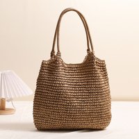 Straw Knitted Purses Handbags Large Capacity Women Shoulder Bags Straw Woven Totes Bag for Ladies Summer Beach Rattan Boho Bags