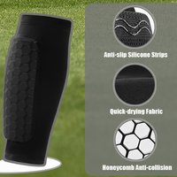 1PCS Soccer Shin Guards Pads, Shin Defender Shin Guards, Calf Compression Sleeve with Honeycomb Pads, Protective Soccer Shin Pad