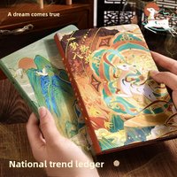 Creative Chinese Style 3D Full Color Scrapbook For Journal Material High Appearance Hardcover Magnetic Clasp Notebook Design